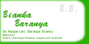 bianka baranya business card